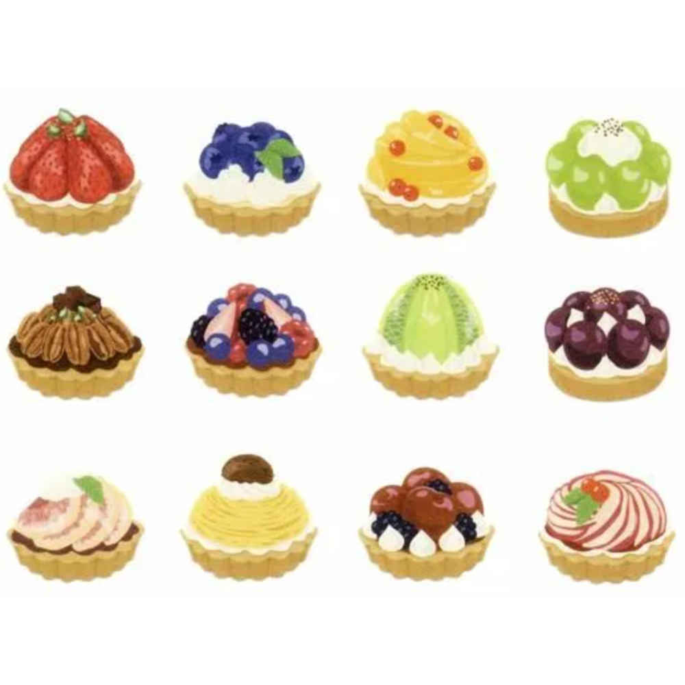 【2款】Bande「水果塔/烘焙坊」軋型貼紙卷 日本原裝【立夏手帳生活】-細節圖2