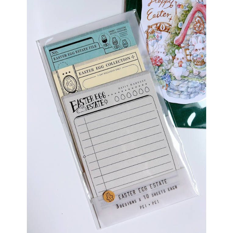 Pei Pei Studio 小兔國 Rabbit kingdom莊園手札便簽【立夏手帳生活】-細節圖2