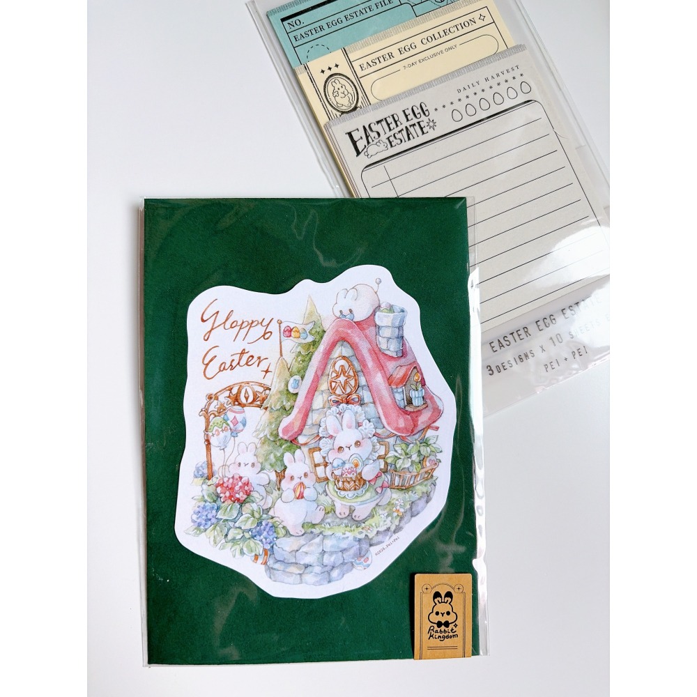 Pei Pei Studio 小兔國 Rabbit kingdom彩蛋莊園－造型卡片【立夏手帳生活】-細節圖3