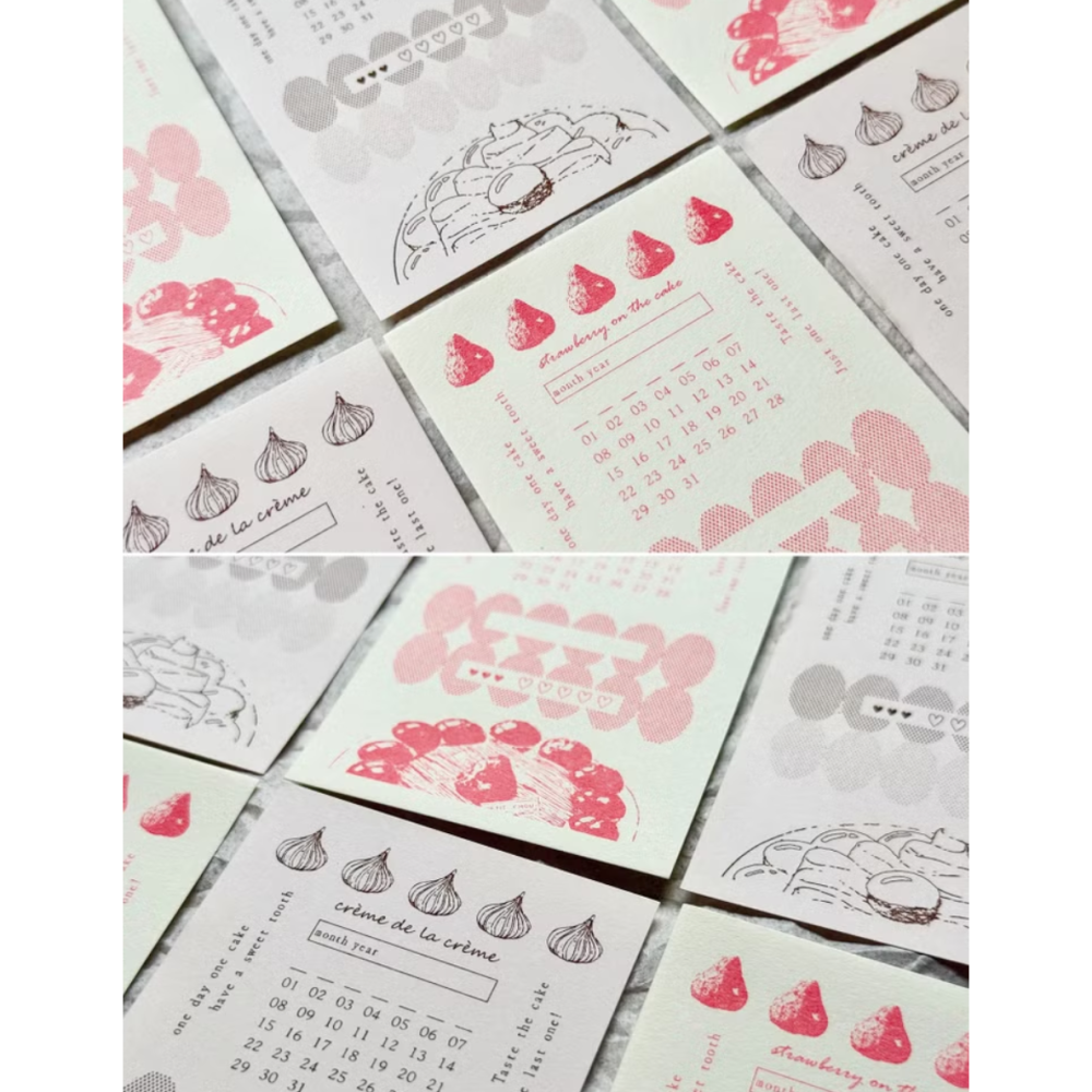 竹工凡花 more-cake 午茶藏書票 便簽【立夏手帳生活】-細節圖3