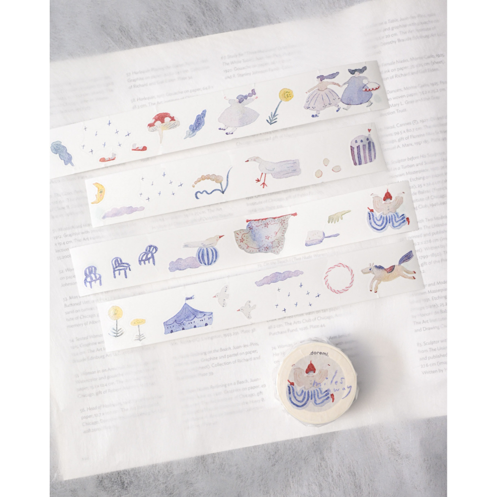 【雙材質】dodolulu『千里之外』3cm亮面割型PET膠帶/和紙割型膠帶 【立夏手帳生活】-細節圖2