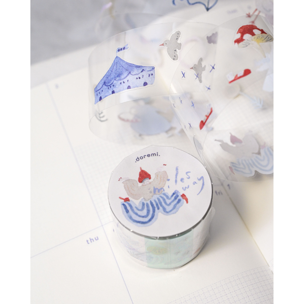 【雙材質】dodolulu『千里之外』3cm亮面割型PET膠帶/和紙割型膠帶 【立夏手帳生活】-細節圖7