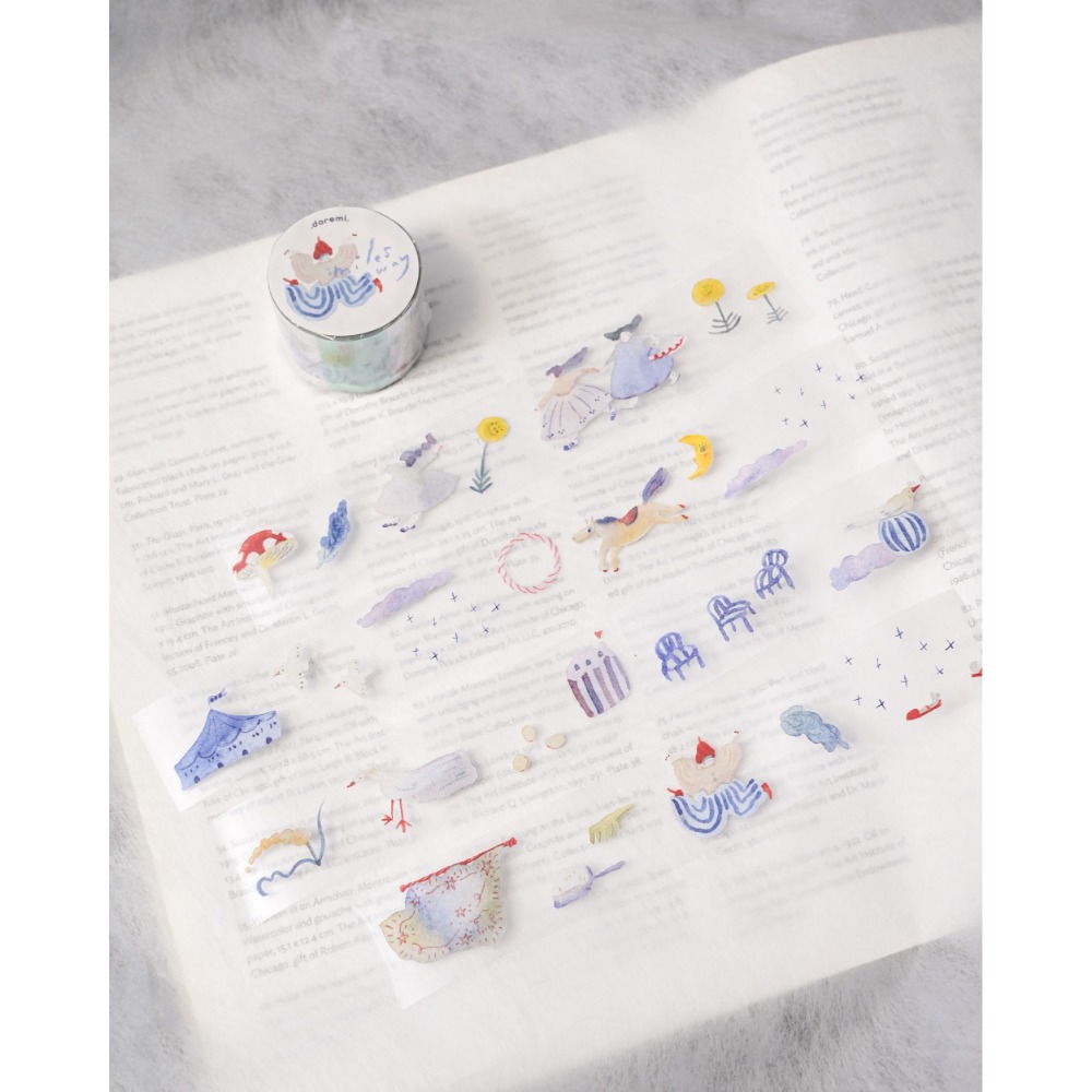 【雙材質】dodolulu『千里之外』3cm亮面割型PET膠帶/和紙割型膠帶 【立夏手帳生活】-規格圖11
