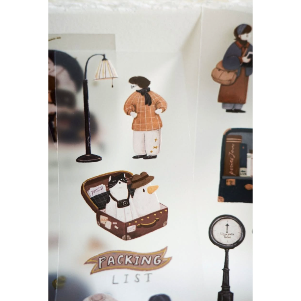 山泥泥yamadoro「For the journey」4.5cm霧面燙金PET膠帶【立夏手帳生活】-細節圖6