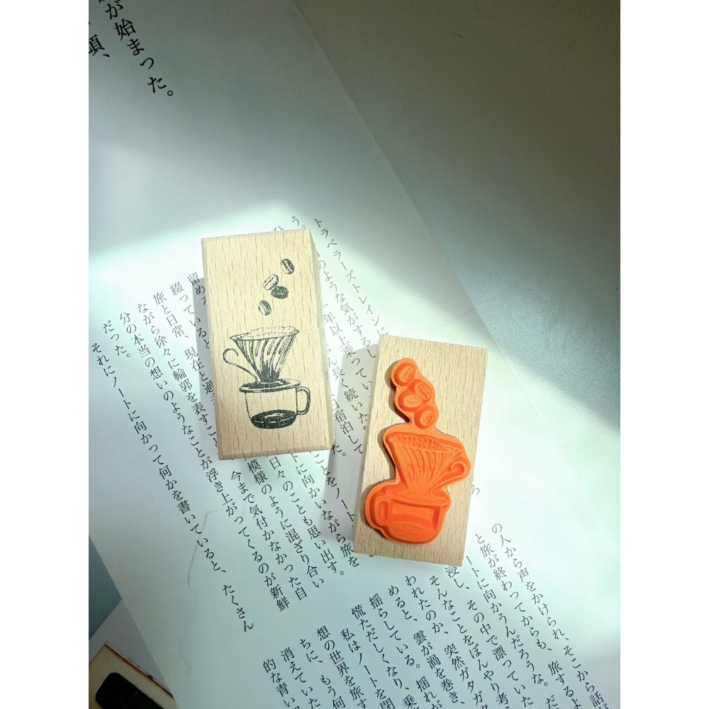 立夏原創 夜暮咖啡屋系列櫸木印章 共四款 【立夏手帳生活】-規格圖5
