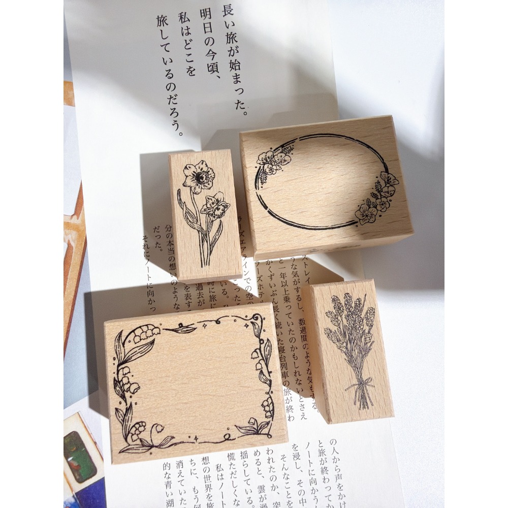 立夏原創 午後花園系列櫸木印章 共四款 【立夏手帳生活】-規格圖6