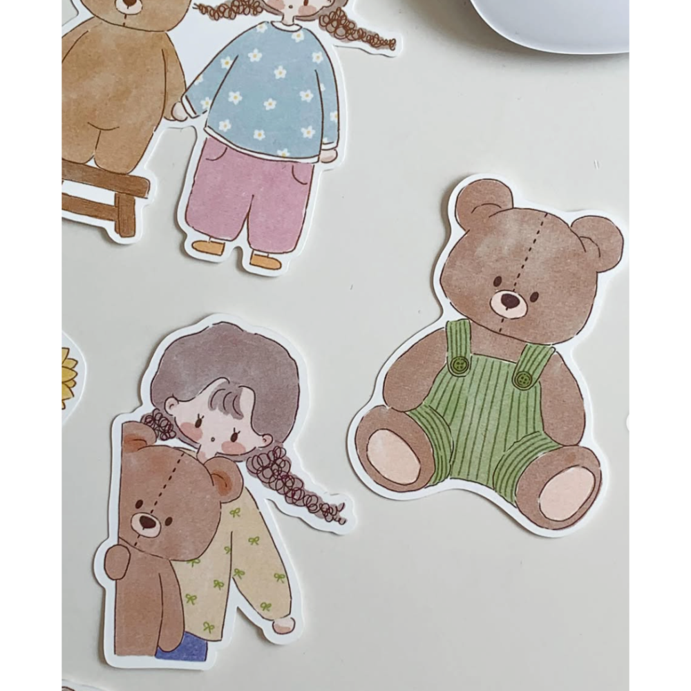 Maison de Summer夏日小屋 熊熊好朋友Besties 割型貼紙包【立夏手帳生活】-細節圖2