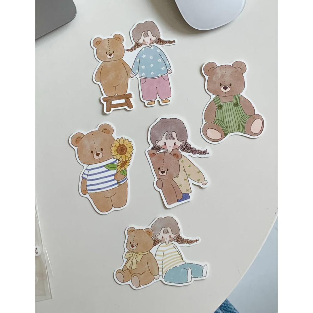 Maison de Summer夏日小屋 熊熊好朋友Besties 割型貼紙包【立夏手帳生活】-細節圖4