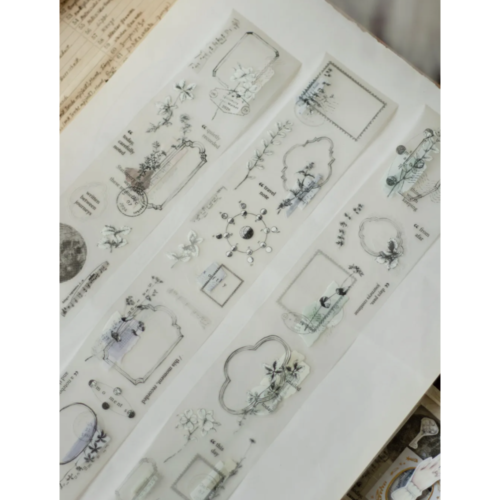 樂意loidesign 拾光採集Collected Moments 5cm割型霧面PET膠帶 【立夏手帳生活】-細節圖2