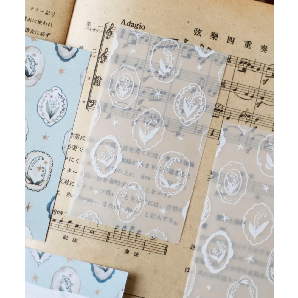 【M5/M6雙尺寸】樂意loidesign『採集鈴蘭-花盤-』描圖紙+書寫紙 便箋本 便簽本【立夏手帳生活】-細節圖4