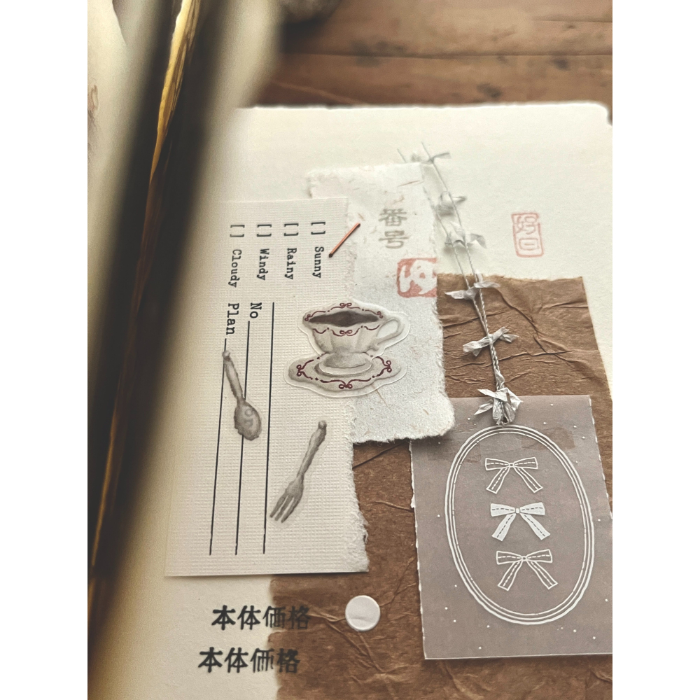 微瘋畫室 茶席 3.5cm切形霧面PET膠帶【立夏手帳生活】-細節圖9