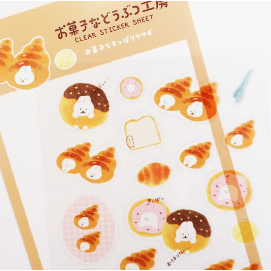 【新6款】古川紙工 小動物菓子工坊第三彈 透明貼紙組 手帳日記拼貼裝飾 日本製【立夏手帳生活】-細節圖10
