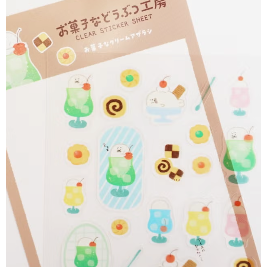 【新6款】古川紙工 小動物菓子工坊第三彈 透明貼紙組 手帳日記拼貼裝飾 日本製【立夏手帳生活】-細節圖11