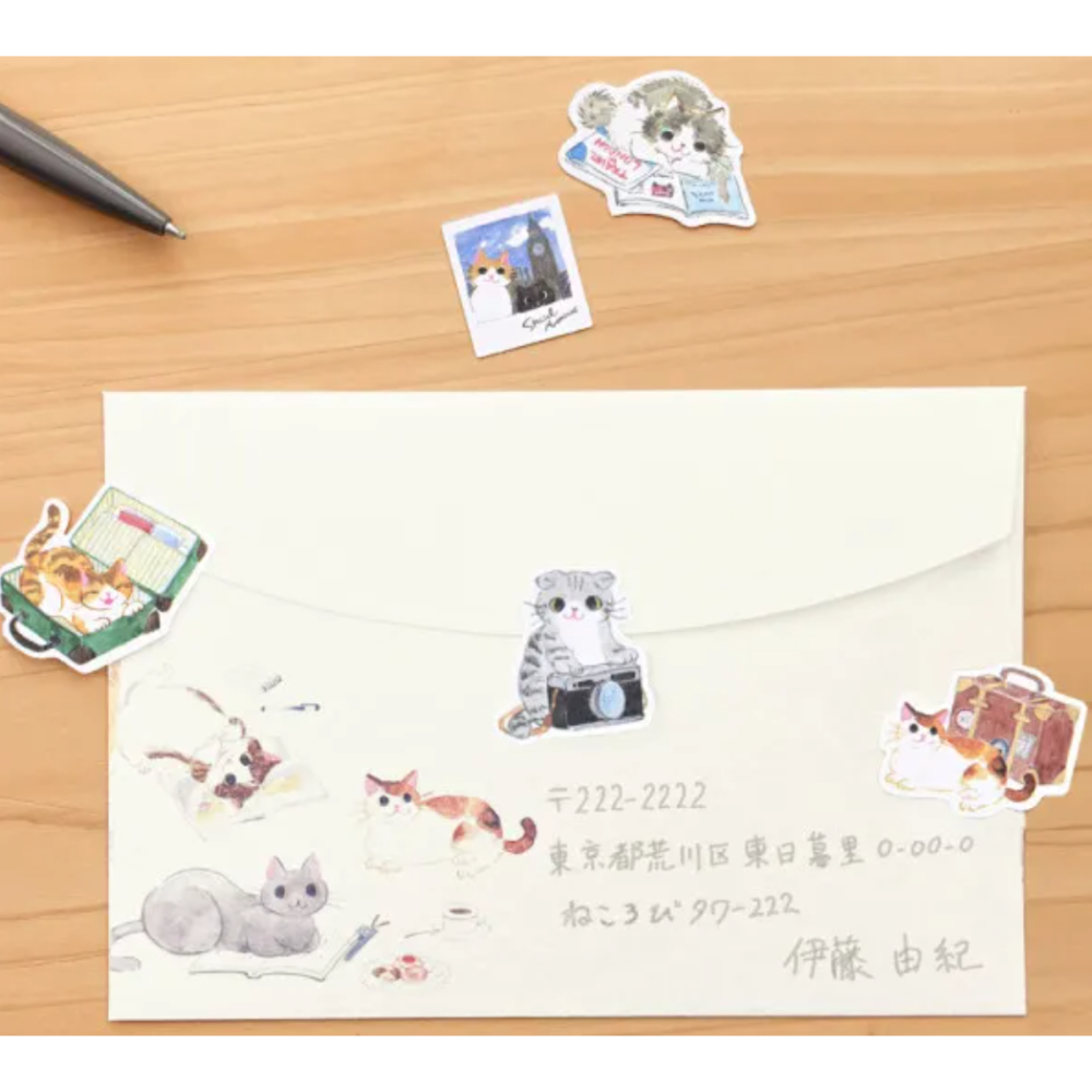 【4款】NB社「貓咪生活系列」割型貼紙包 日本製【立夏手帳生活】-細節圖3