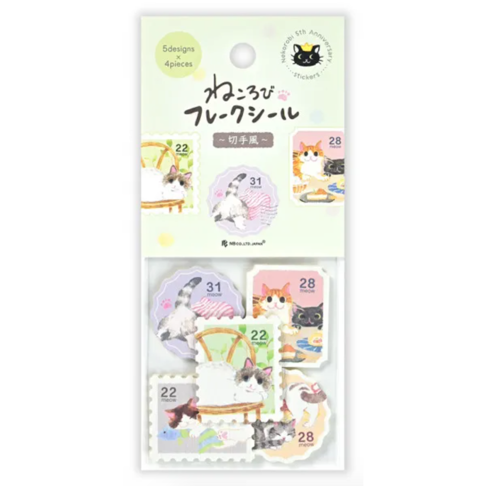 【4款】NB社「貓咪生活系列」割型貼紙包 日本製【立夏手帳生活】-規格圖9
