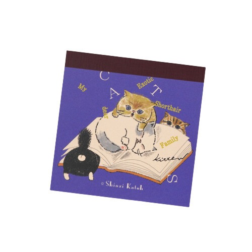 【貓咪插畫4款】木野瀨印刷こころとどむ 加藤真治「my dear cats」插畫便簽本 留言便條【立夏手帳生活】-細節圖8
