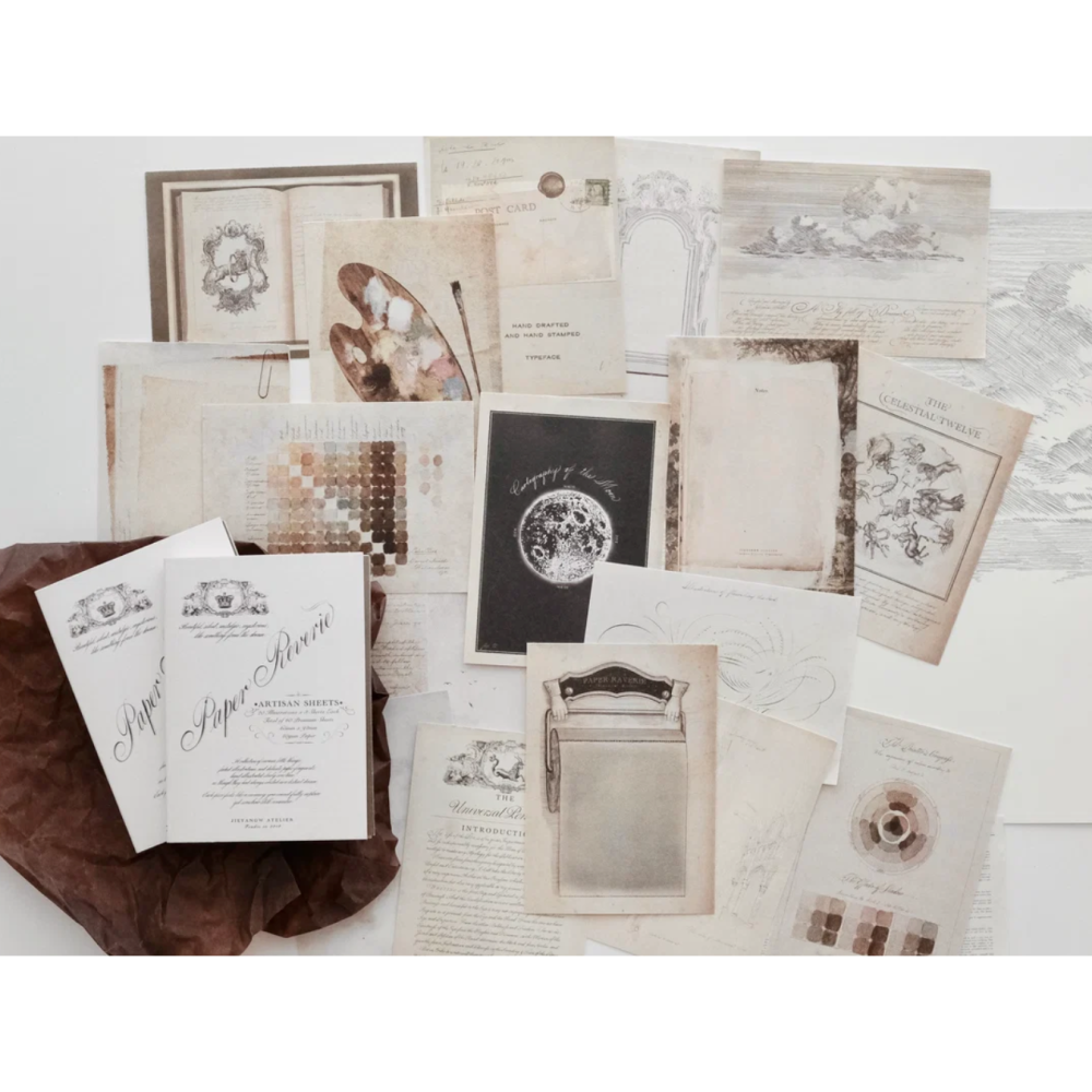 Jieyanow Atelier「Paper Reverie」復古便簽紙卡組【立夏手帳生活】-細節圖2