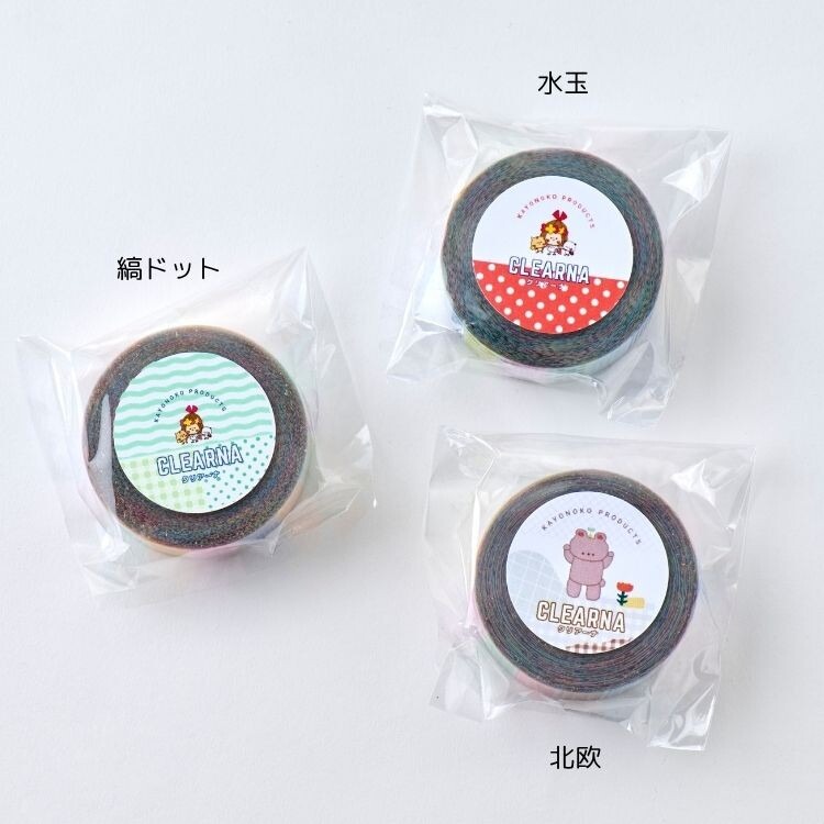 【4款】Kayonokoかよのこ 透明PET標籤貼紙卷 日本製【立夏手帳生活】-細節圖3