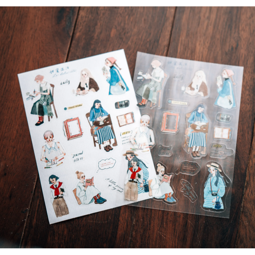 甜蜜生活 La Dolce Vita  Journal with Me 手帳款 白底加透明貼紙 兩張一組【立夏手帳生活】-細節圖2