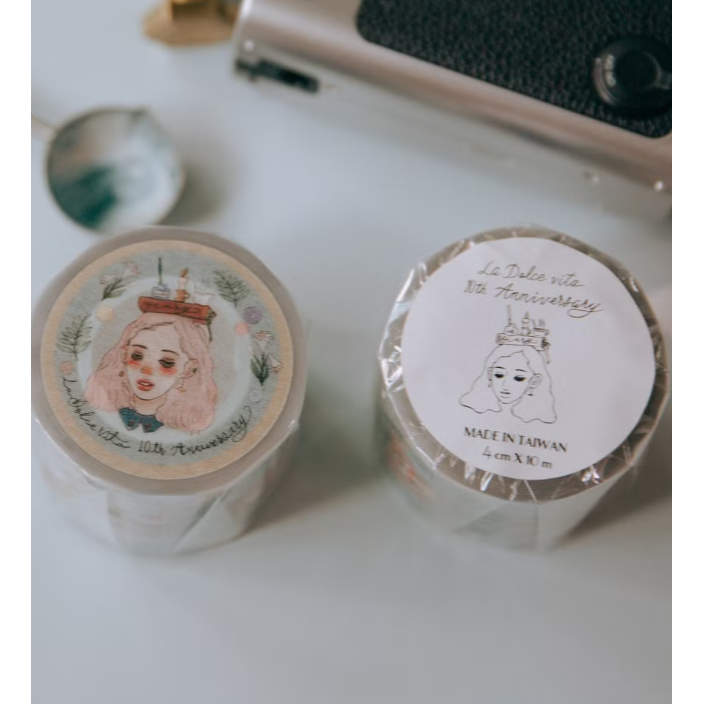 甜蜜生活 La Dolce Vita  甜蜜生活十週年紀念霧面PET膠帶【立夏手帳生活】-細節圖4