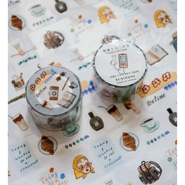 甜蜜生活 La Dolce Vita 365天的日常 割型PET膠帶【立夏手帳生活】-細節圖4