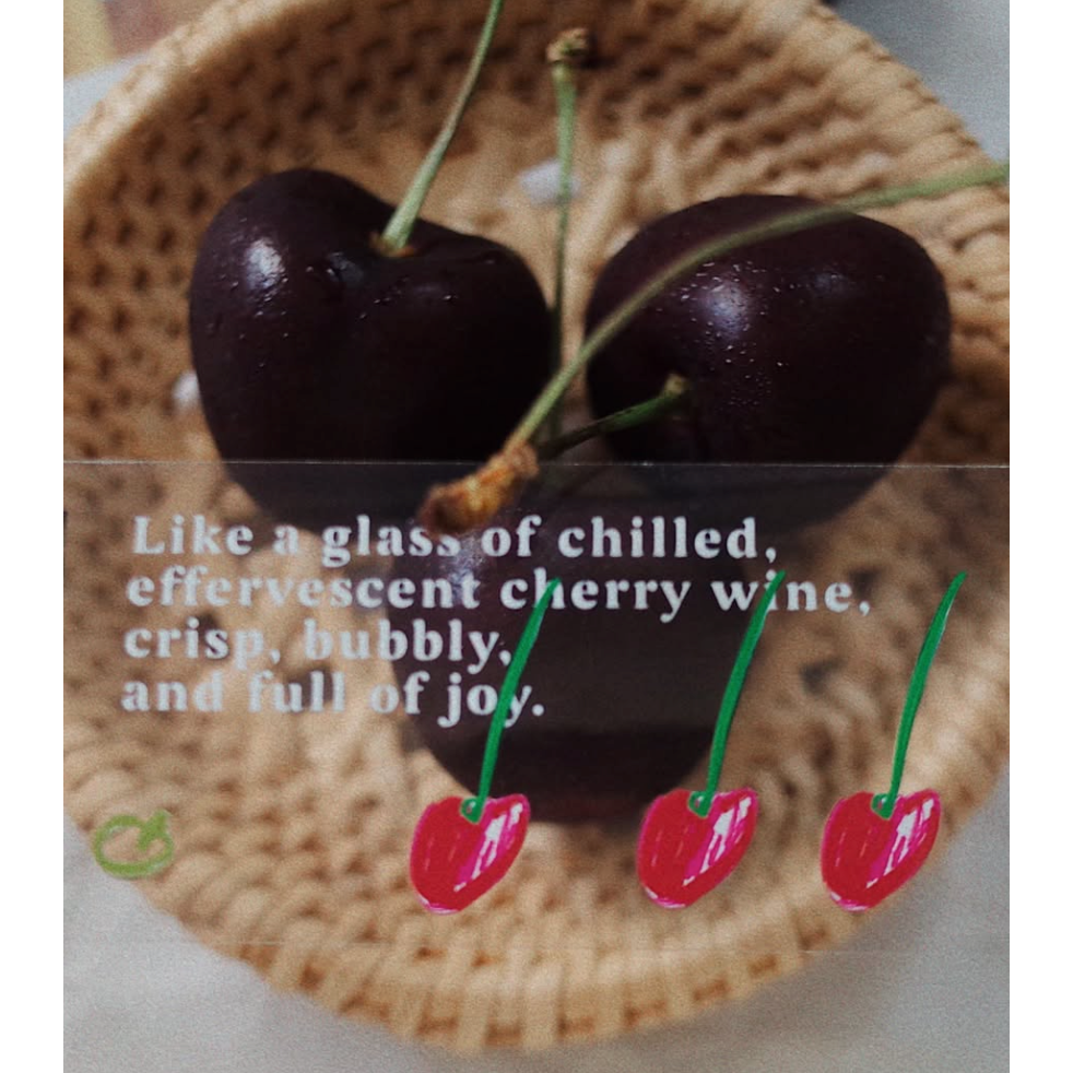 茄子先生 櫻桃泡泡 Cherry Fizz 3cm亮面PET膠帶 【立夏手帳生活】-細節圖3