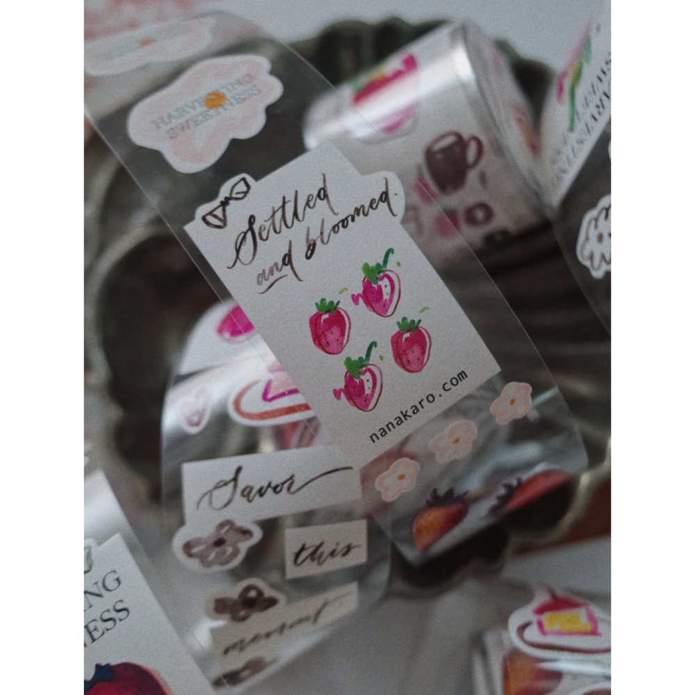 茄子先生 採收甜蜜 Harvesting Sweetness 3.5cm亮面PET膠帶 【立夏手帳生活】-細節圖4