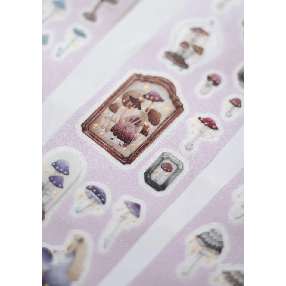 樂意loidesign 森林女巫採菇 5cm燙金星光膜割型膠帶 【立夏手帳生活】-細節圖2