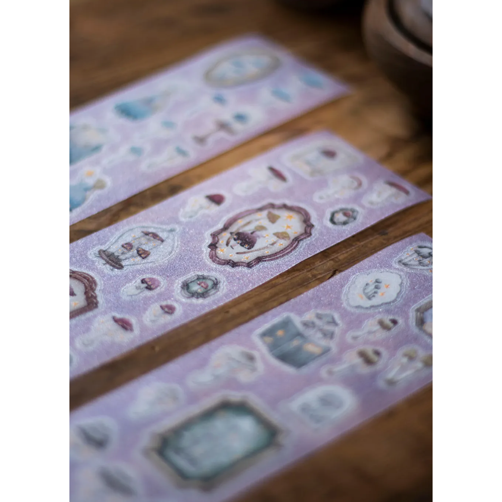 樂意loidesign 森林女巫採菇 5cm燙金星光膜割型膠帶 【立夏手帳生活】-細節圖7