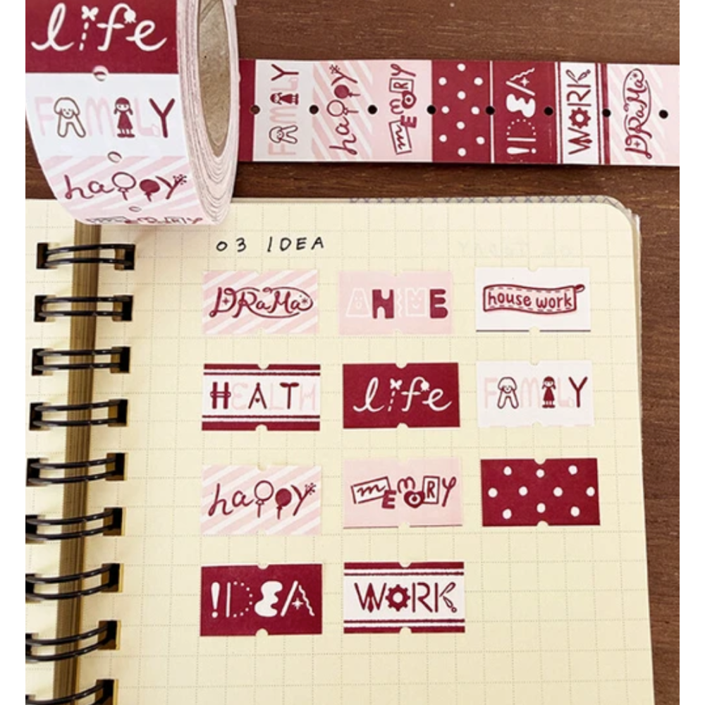 【夏季套組含特典】Stamp Marche 印章市場 標籤貼紙卷【立夏手帳生活】-細節圖5