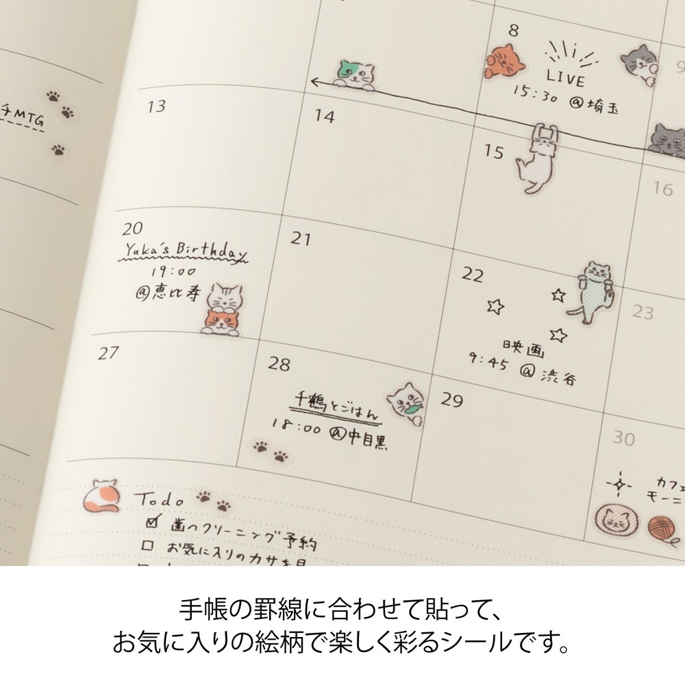 【2027新6款】Midori 迷你透明貼紙組 PET材質手帳貼紙 【立夏手帳生活】-細節圖11