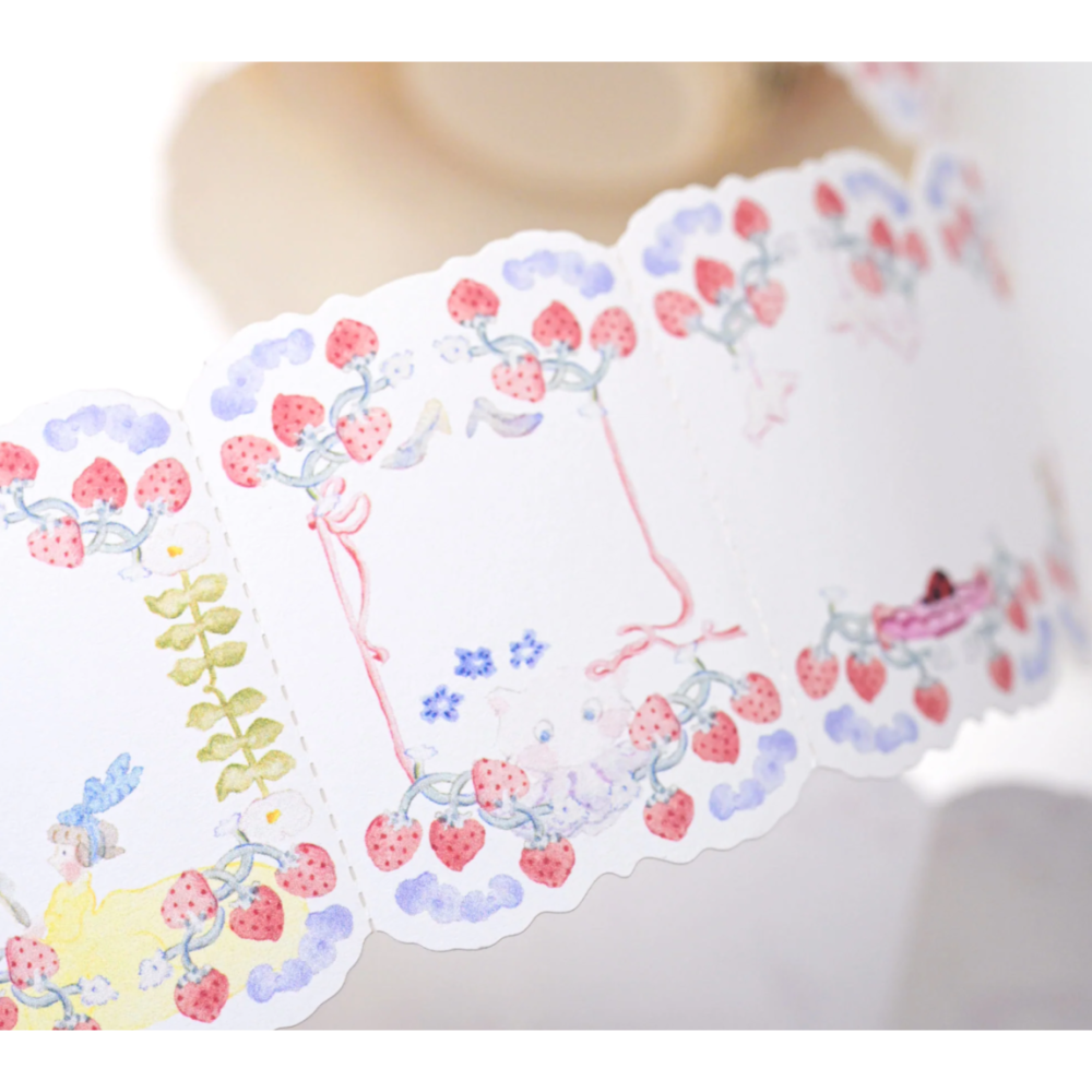 dodolulu 莓天細語Berry Tales 割型便箋貼紙卷 付籤卷【立夏手帳生活】-細節圖2