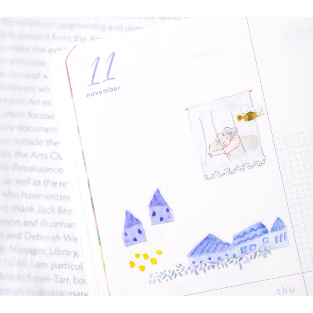 dodolulu『鳥語When Birds Sing』3cm亮面割型PET膠帶 【立夏手帳生活】-細節圖6