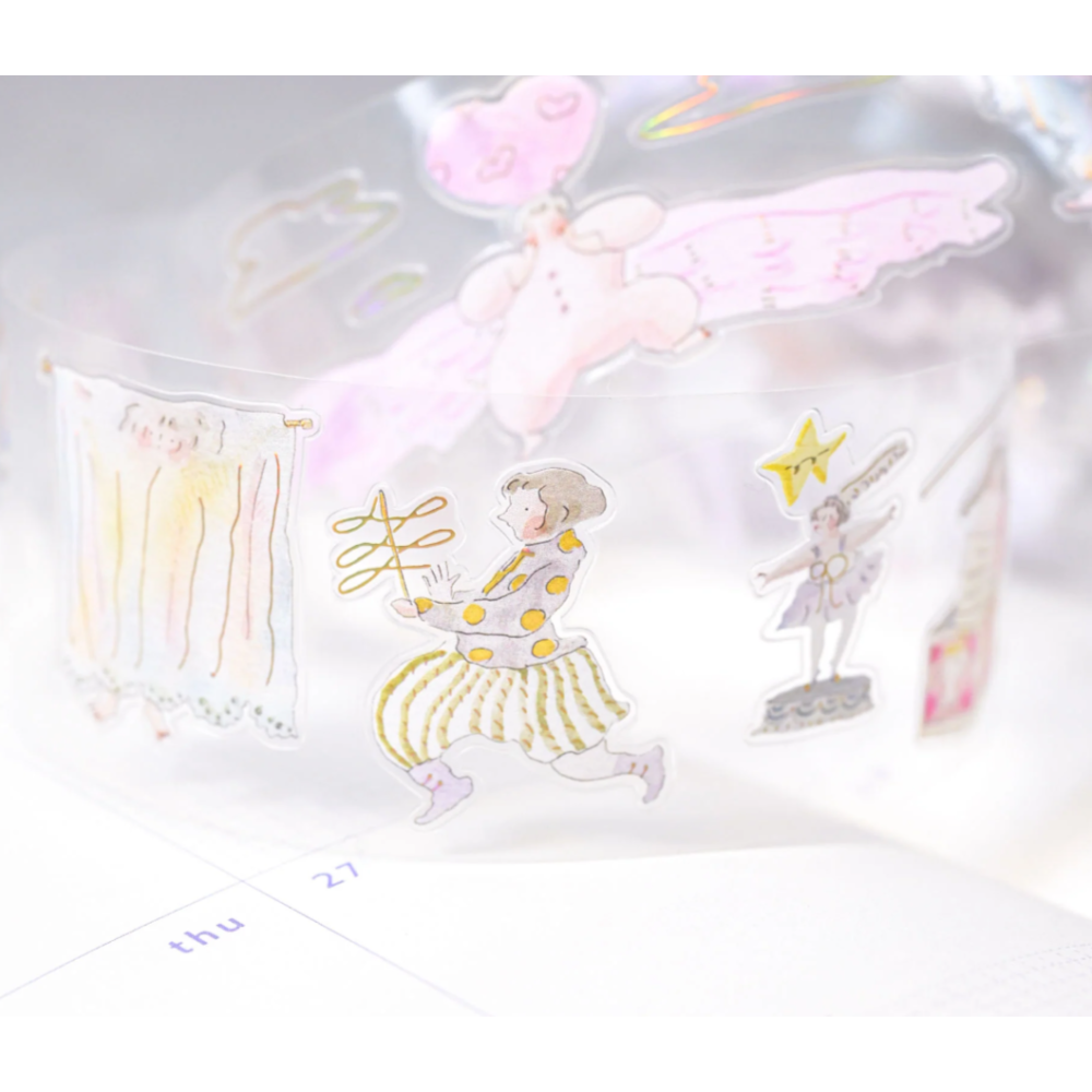 dodolulu『如魔如幻As if by Magic』3.5cm亮面燙金割型PET膠帶 【立夏手帳生活】-細節圖3