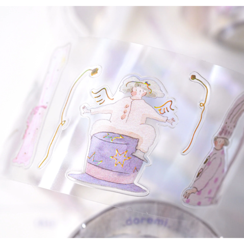dodolulu『如魔如幻As if by Magic』3.5cm亮面燙金割型PET膠帶 【立夏手帳生活】-細節圖4