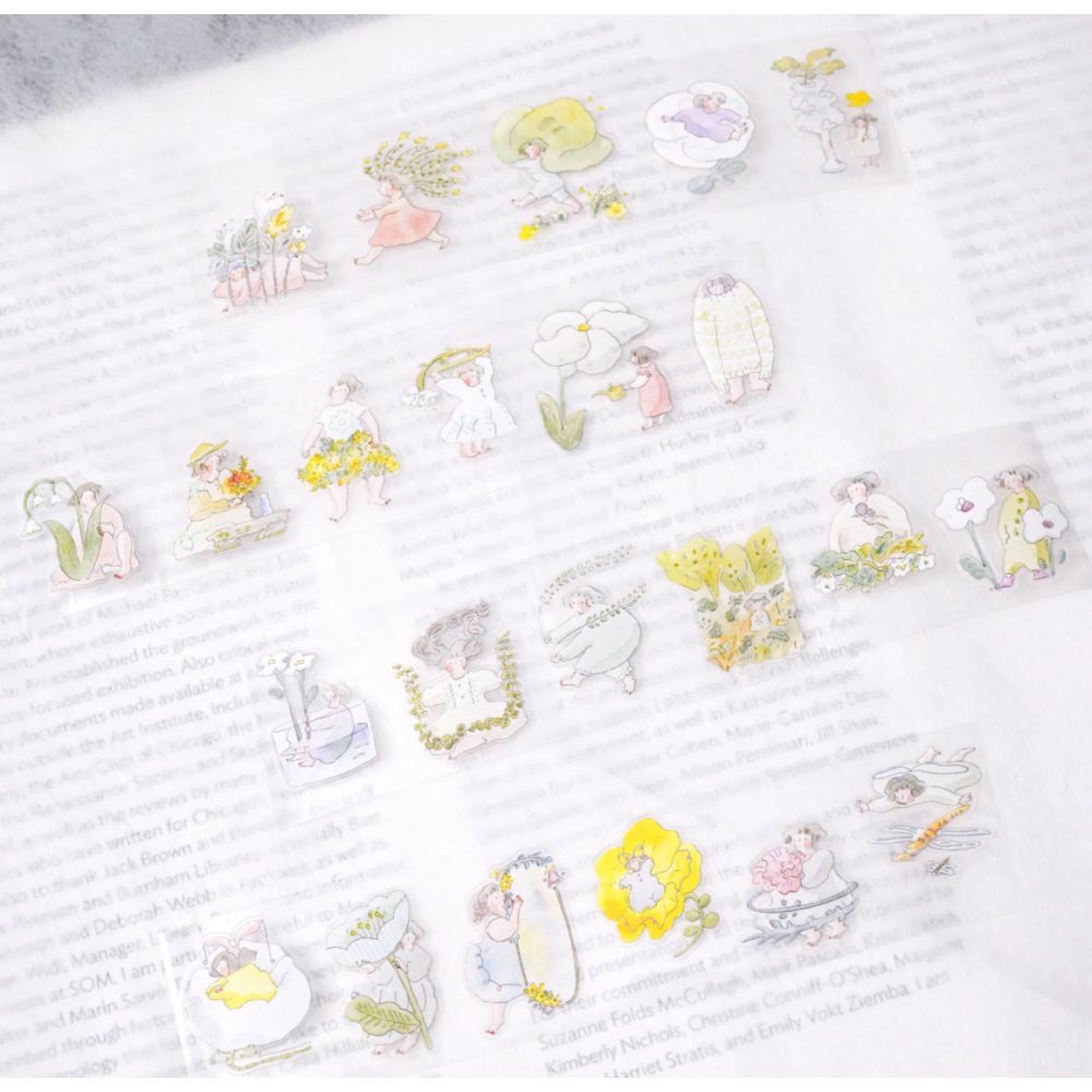 dodolulu『綠意之中Nestled in Green』3.5cm亮面燙金割型PET膠帶 【立夏手帳生活】-細節圖3