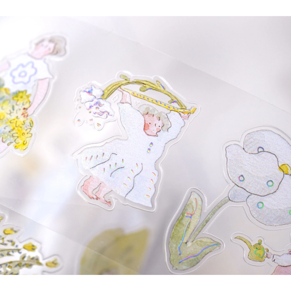 dodolulu『綠意之中Nestled in Green』3.5cm亮面燙金割型PET膠帶 【立夏手帳生活】-細節圖6