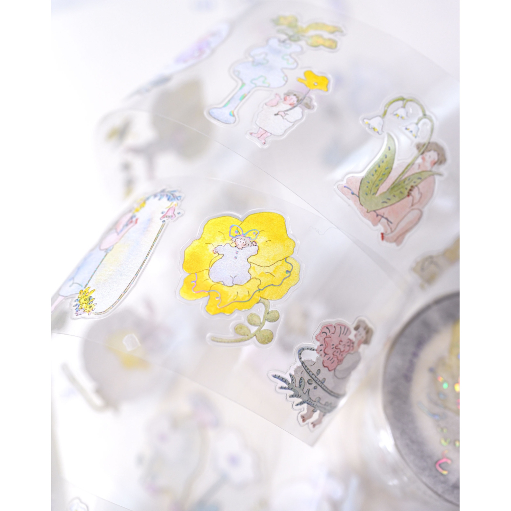 dodolulu『綠意之中Nestled in Green』3.5cm亮面燙金割型PET膠帶 【立夏手帳生活】-細節圖8