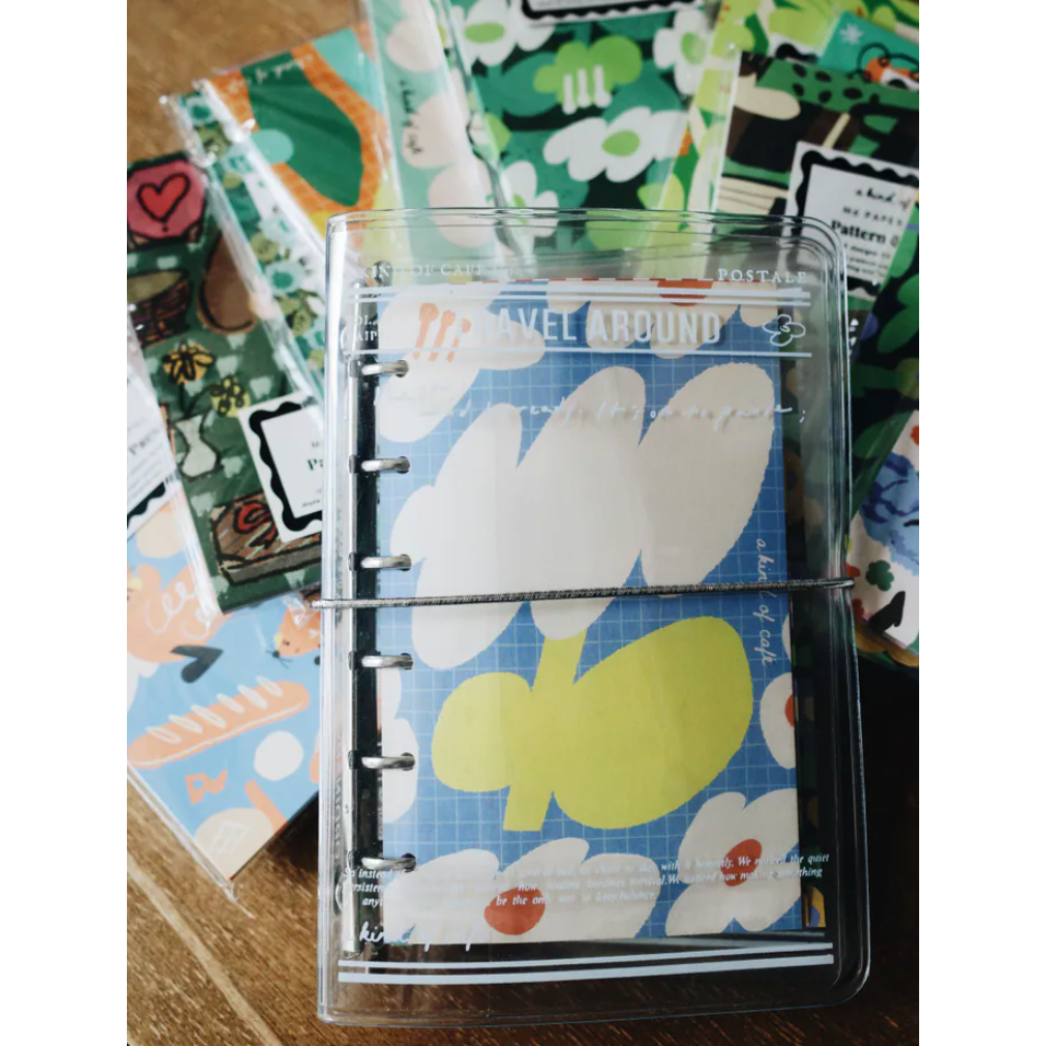 a kind of cafe 旅行報刊 透明硬殼M6款 活頁本 收納本【立夏手帳生活】-細節圖5
