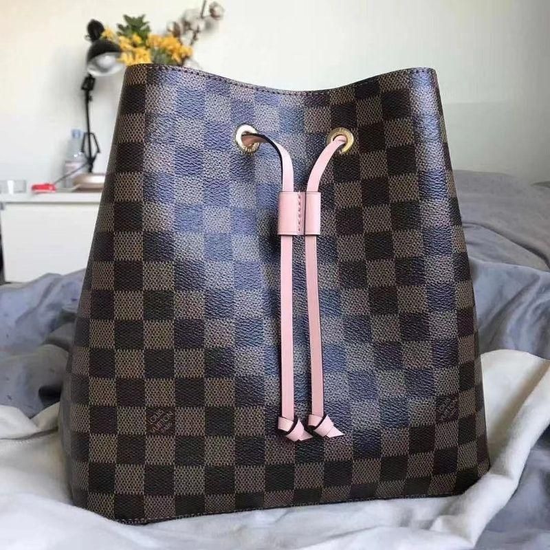 二手LV女包路易威登粉色水桶包 單肩包-細節圖3