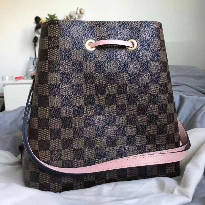 二手LV女包路易威登粉色水桶包 單肩包-細節圖4