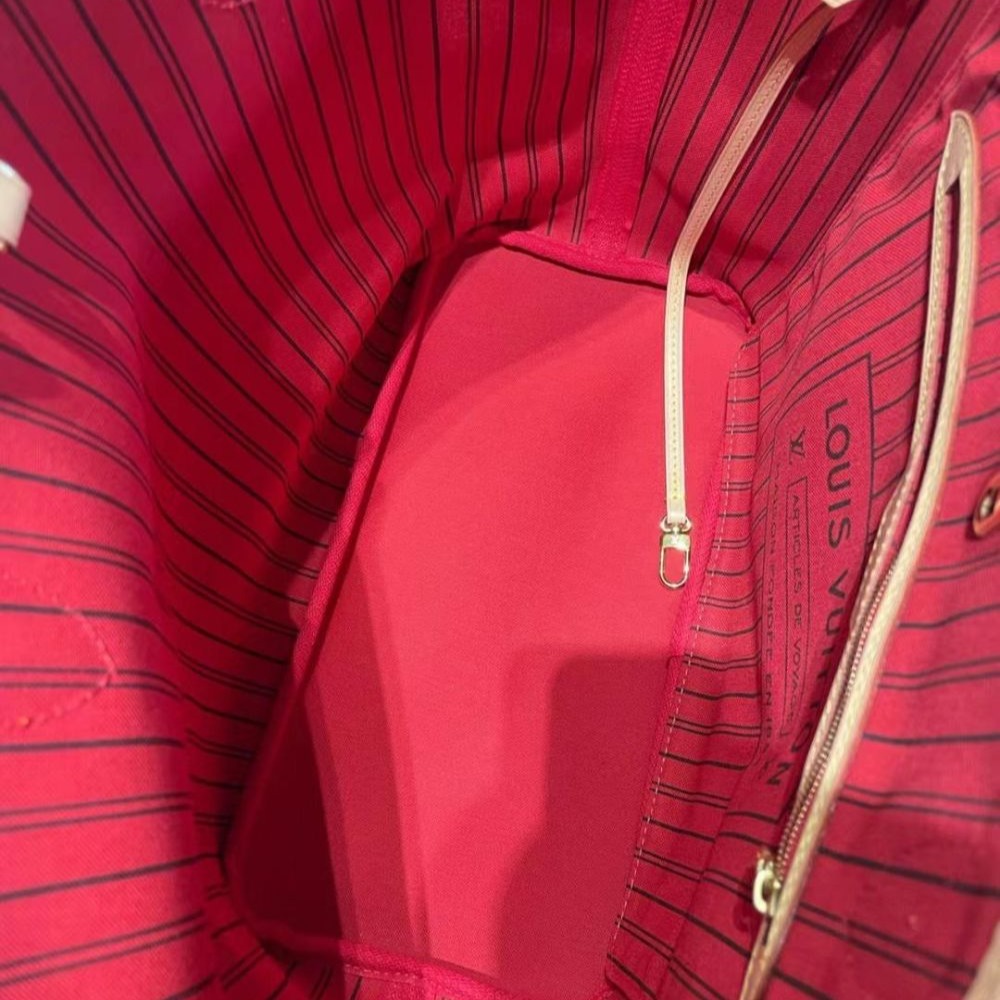 二手LV女包老花NEVERFULL中號托特包購物袋單肩包-細節圖4