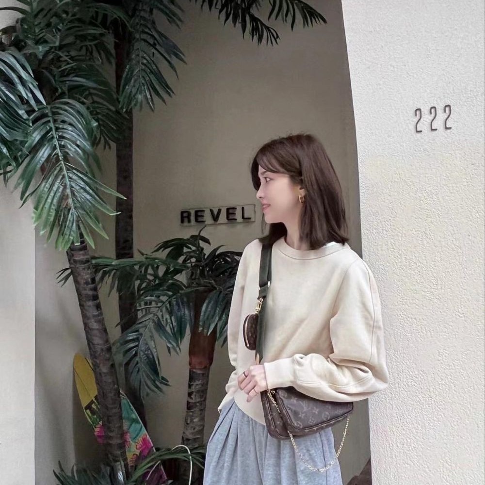 二手LV路易威登女包綠色肩帶五合一斜挎單肩包老花腋下包M44813-細節圖6