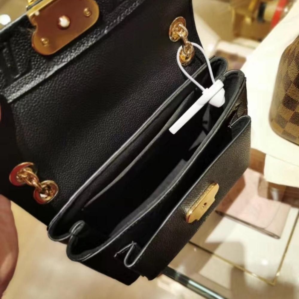 二手LV路易威登女包新款VAVIN壓紋PM鏈條單肩斜挎包M52271-細節圖4