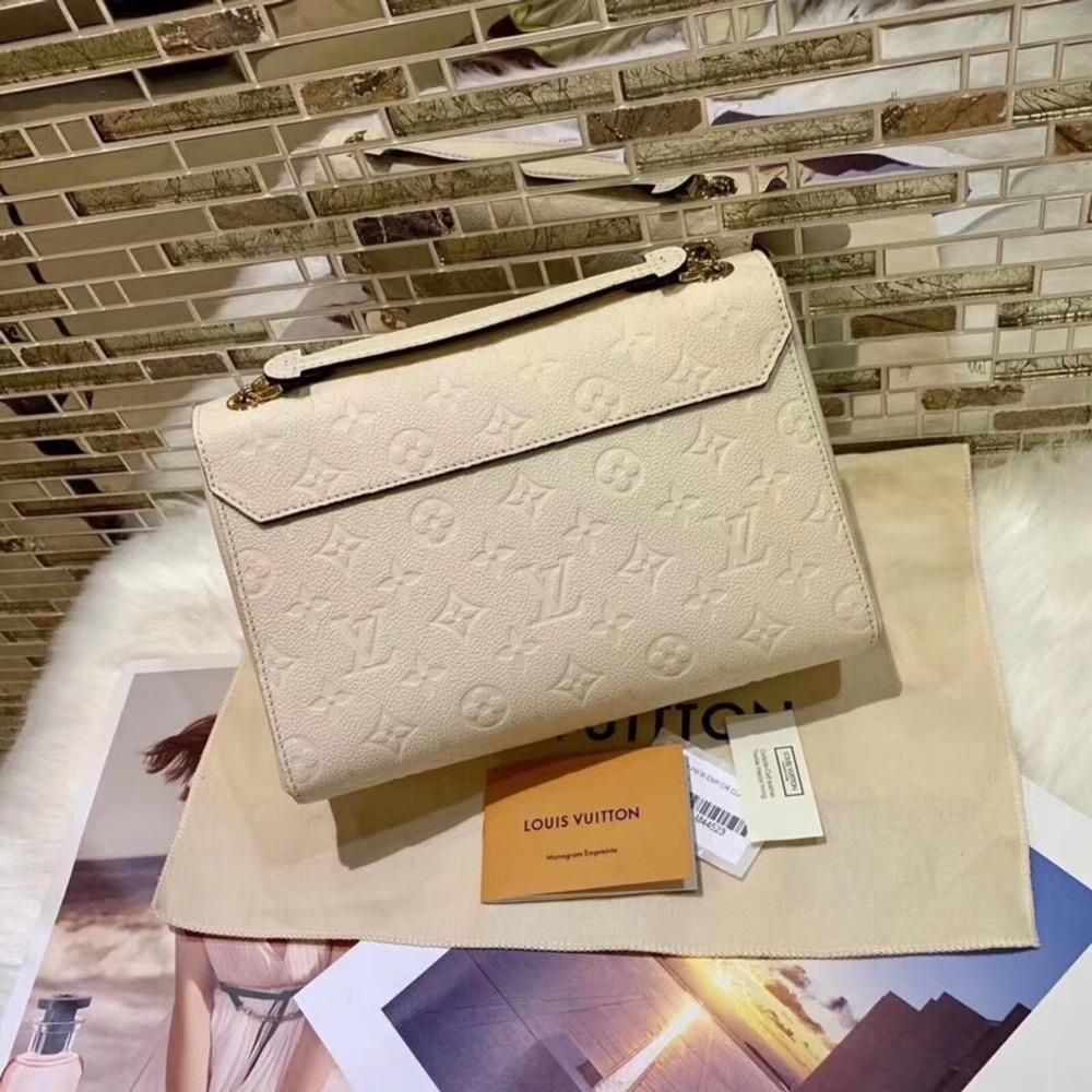 二手LV路易威登女包新款VAVIN壓紋PM鏈條單肩斜挎包M52271-細節圖6