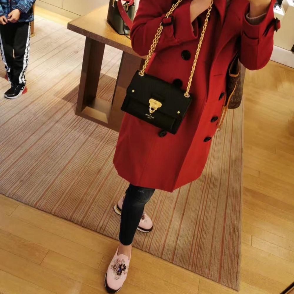 二手LV路易威登女包新款VAVIN壓紋PM鏈條單肩斜挎包M52271-細節圖11