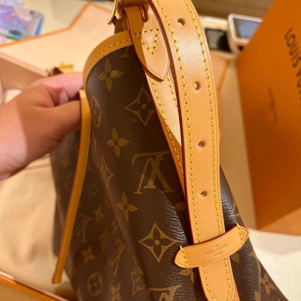 二手LV路易威登女包老花carryall小號/中號單肩包腋下包M46203-細節圖6