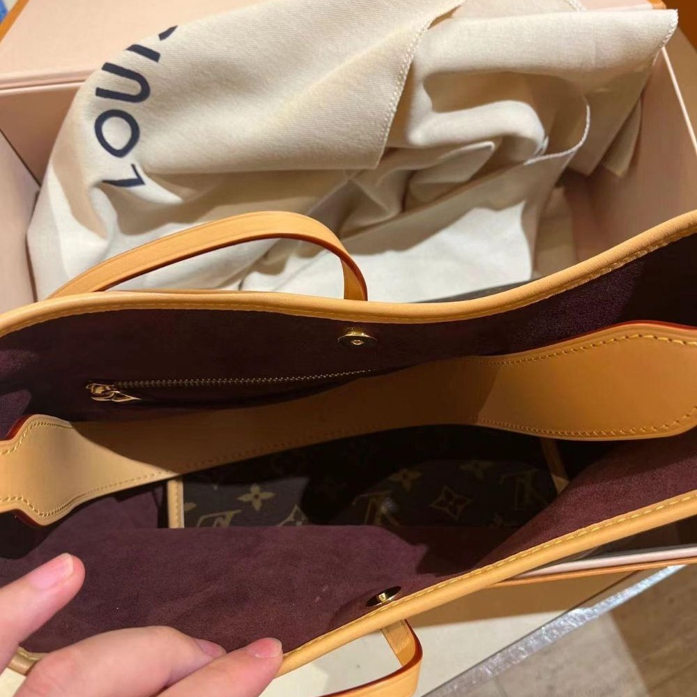 二手LV路易威登女包老花carryall小號/中號單肩包腋下包M46203-細節圖8