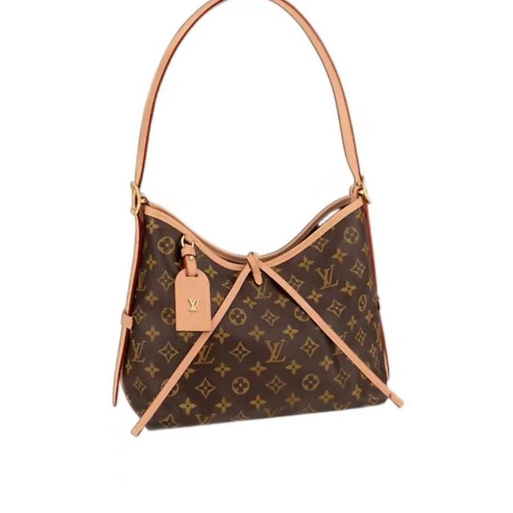 二手LV路易威登女包老花carryall小號/中號單肩包腋下包M46203-細節圖9