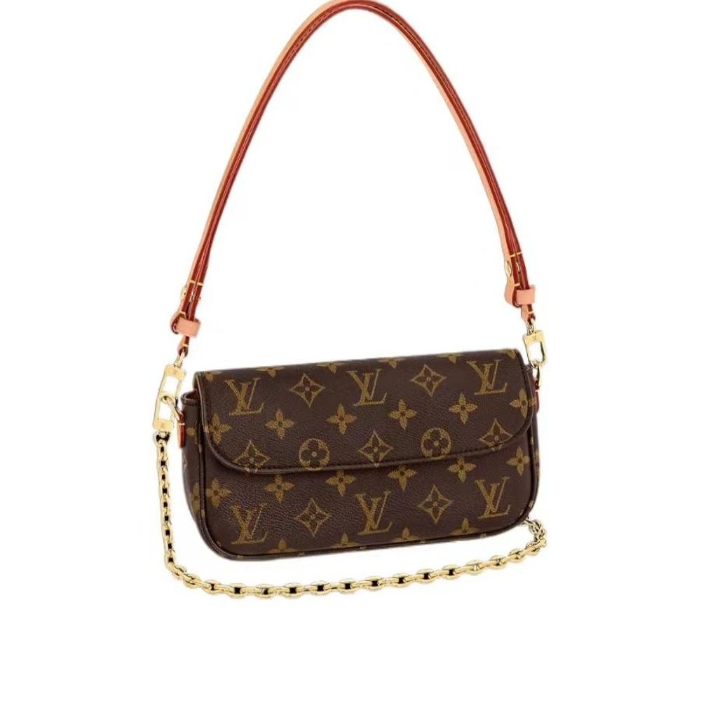 二手LV路易威登女包老花IVY新款麻將包手提單肩包腋下包M81911-細節圖9